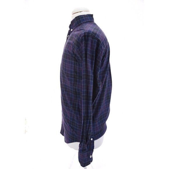 Turnbury Mens Purple Plaid Button Down Shirt Long Sleeve 100% Cotton Sz S 33 - Picture 4 of 7